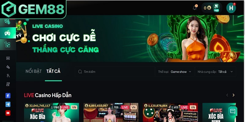 Kho trò chơi đa dạng cho anh em khi truy cập vào hệ thống Gem88
